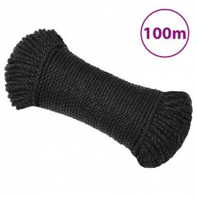 Work Rope Black 0.12 " 328.1 ' Polypropylene