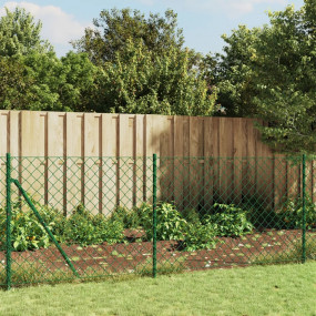 Chain Link Fence with Flange Green 2.6x32.8'