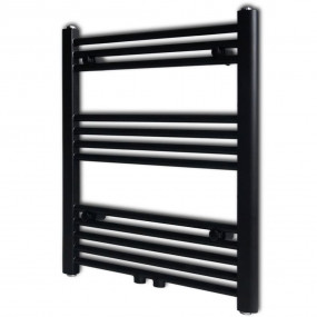 Black Bathroom Central Heating Towel Rail Radiator Stra...