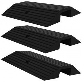Bridge Threshold Ramps 3 pcs 19.3x15.7x3.1" Rubber