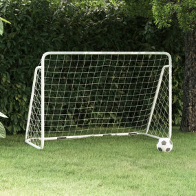 Football Goal with Net White 70.9x35.4x47.2" Steel