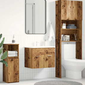 Bathroom Sink Cabinet Old Wood 23.6x15.2x18.1" Engineer...
