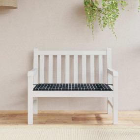 Patio Bench Cushion Black Check Pattern 47.2x19.7x1.6" ...