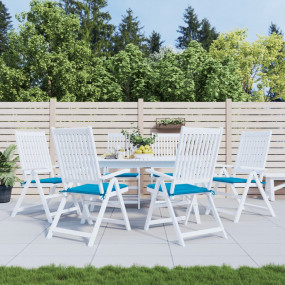 Patio Chair Cushions 6 pcs Blue 19.7x19.7x1.2" Oxford F...