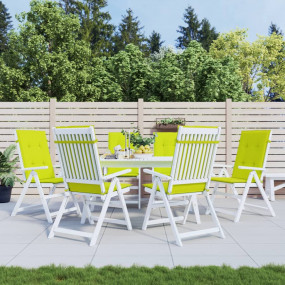 Patio Highback Chair Cushions 6 pcs Bright Green 47.2x1...