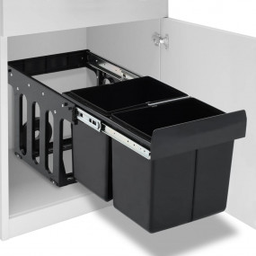 Kitchen Cupboard Pull-out Dustbin Soft-Close 9.5 gal