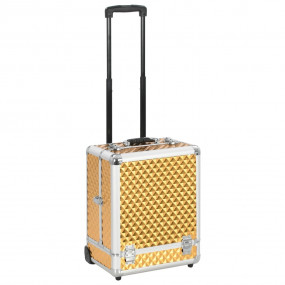 Make-up Trolley  13.8x11.4x17.7" Gold Aluminium
