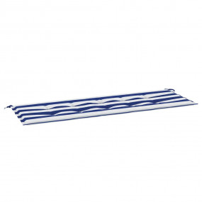 Patio Bench Cushion Blue&White Stripe 59.1x19.7x1.6" Ox...