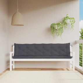 Patio Bench Cushions 2pcs Anthracite 200x50x2.8 " Oxfor...