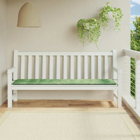 Patio Bench Cushion Leaf Pattern 78.7x19.7x1.6" Fabric