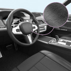 Car Films 2 pcs Matt Black 39.4x59.1"+19.7x59.1"