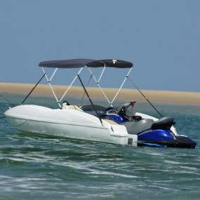 3-bow Bimini Top with Mesh Sidewalls 72.0x(72.8-78.0)x5...