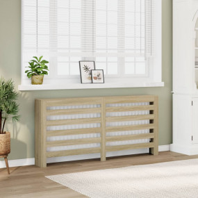 Radiator Cover Sonoma Oak 68.9x7.9x32.3" Engineered Woo...