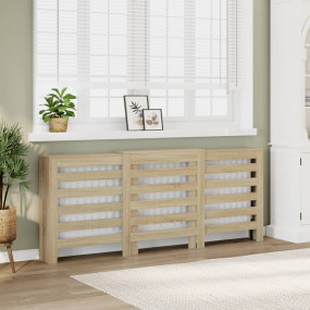 Radiator Cover Sonoma Oak 80.7x8.5x32.9" Engineered Woo...