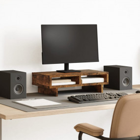 Monitor Stand Smoked Oak 19.7x10.6x5.9" Engineered Wood