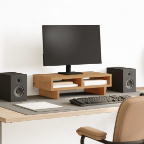 Monitor Stand Artisian Oak 19.7x10.6x5.9" Engineered Wo...