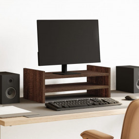Monitor Stand Brown Oak 19.7x10.6x7.9" Engineered Wood