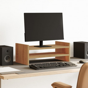 Monitor Stand Artisian Oak 19.7x10.6x7.9" Engineered Wo...