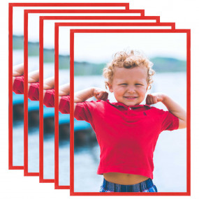 Photo Frames Collage 5 pcs for Wall or Table Red 27.6x3...