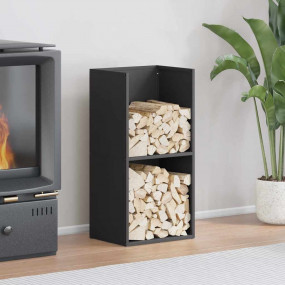 Firewood Rack Black 15.7x11.8x31.5" Cold-rolled steel