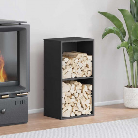Firewood Rack Black 15.7x11.8x29.5" Cold-rolled steel