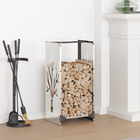Firewood Rack 15.7x11.8x31.5" Stainless Steel