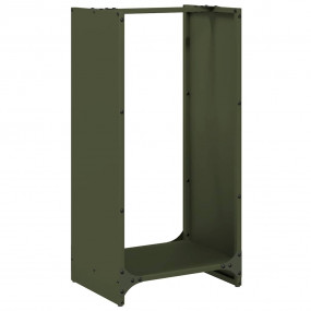 Firewood Rack Olive Green 15.7x11.8x31.5" Cold-rolled s...