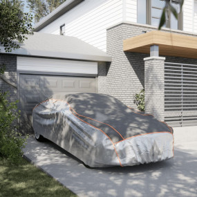 Car Cover for Sedan Hail Protection Full S Grey and Sil...