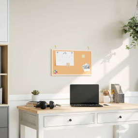 Cork Board with Solid Pine Wood Frame 23.6x15.7"