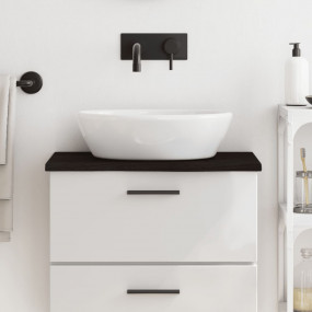 Bathroom Countertop Dark Brown 23.6x11.8x0.8" Treated S...