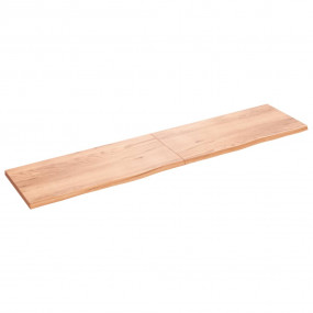 Bathroom Countertop Light Brown 86.6 x 19.7 x (0.8-1.6)...