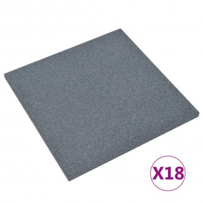 Fall Protection Tiles 18 pcs Rubber 19.7x19.7x1.2" Grey...