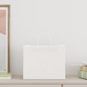 Paper Bags 50 pcs with Handles White 32x22x24 cm