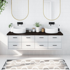 Bathroom Countertop Dark Brown 70.9 x 23.6 x (0.8-2.4) ...
