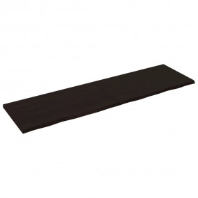 Bathroom Countertop Dark Brown 86.6 x 23.6 x (0.8-1.6) ...