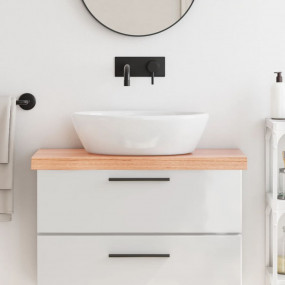 Bathroom Countertop Light Brown 31.5 x 11.8 x (0.8-2.4)...