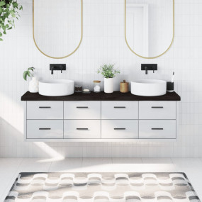 Bathroom Countertop Dark Brown 70.9 x 11.8 x (0.8-2.4) ...