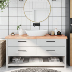Bathroom Countertop Light Brown 63.0 x 23.6 x (0.8-2.4)...