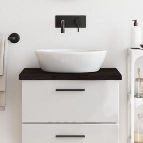 Bathroom Countertop Dark Brown 23.6 x 23.6 x (0.8-1.6) ...