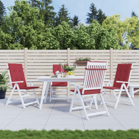 Patio Highback Chair Cushions 4 pcs Wine Red 47.2x19.7x...