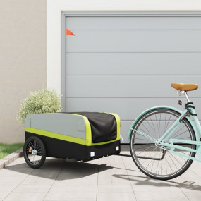 Bike Trailer Black and Green 99.2 lb Iron
