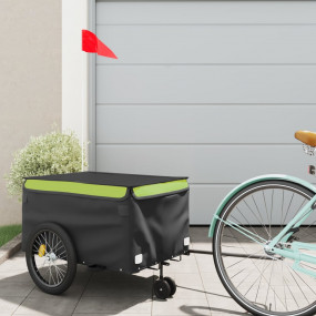 Bike Trailer Black and Green 66.1 lb Iron