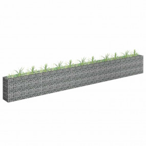 Gabion Raised Bed Silver Galvanized Steel Large Durable