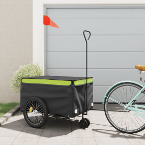 Bike Trailer Black and Green 99.2 lb Iron