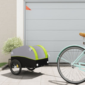 Bike Trailer Black and Green 66.1 lb Iron