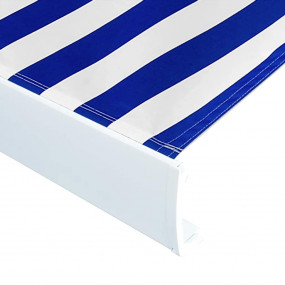 Awning Top Blue and White 100% Polyester with PU Coatin...