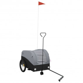 Bike Trailer Black and Grey 66.1 lb Iron