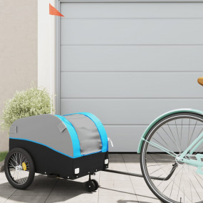 Bike Trailer Black and Blue 66.1 lb Iron
