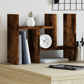Desk Organizer Smoked Oak 13.6x6.1x14.0" Engineered woo...
