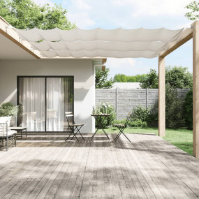 Vertical Awning White Oxford fabric (100% polyester)